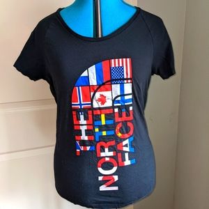The North Face RU 14 Olympic Half Dome Flag Graphic Tee Shirt Size Large